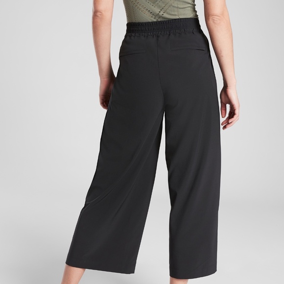 Athleta Brooklyn Wide Leg Crop Pants Black - Picture 8 of 13